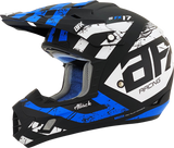 AFX FX-17Y Helmet - Attack - Matte Black/Blue - Medium 0111-1409