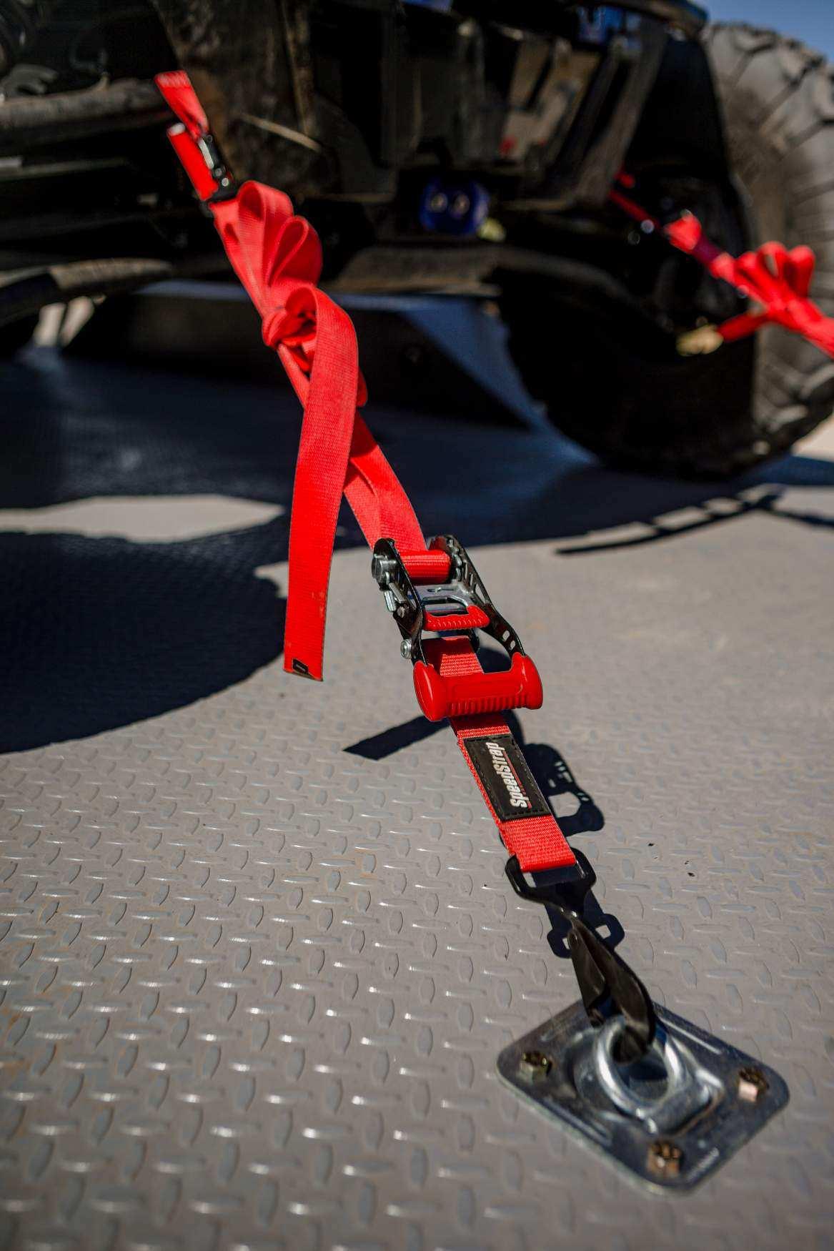 SpeedStrap 1 1/2In x 10Ft Ratchet Tie-Down (2 Pack) - Red - AWESOMEOFFROAD.COM