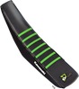 D'COR VISUALS Seat Cover - Black/Green - KL/X '00-'26 30-20-080