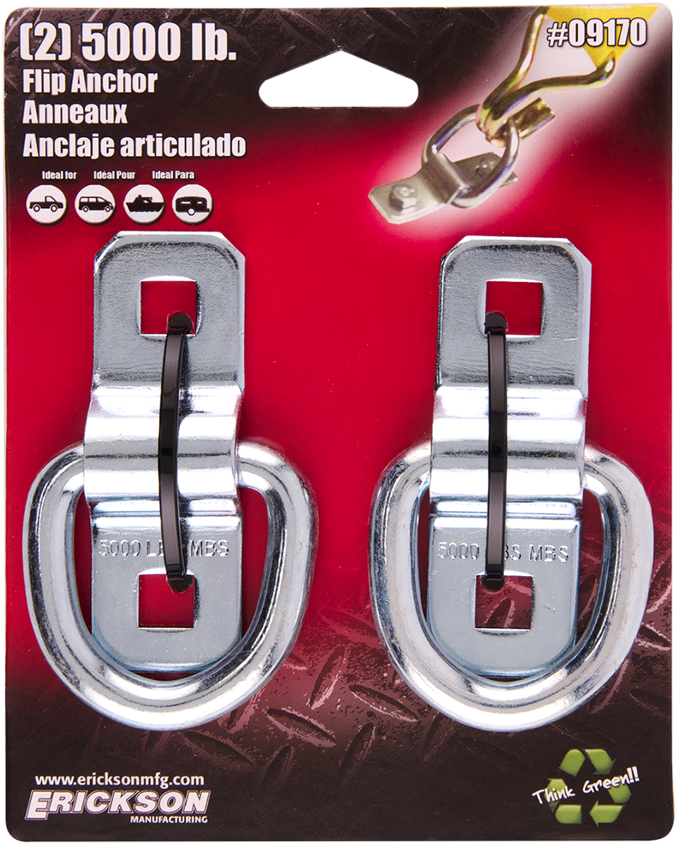 ERICKSON Flip-Style Anchor Rings - 5000 lb-Rated 09170