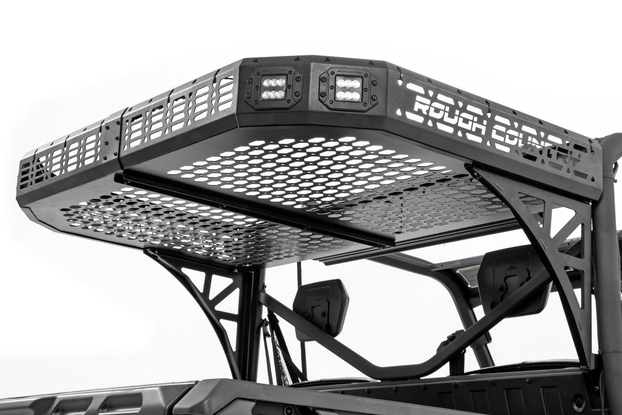 Cargo Rack | Dual 2" Black LED Pairs | Flush Mount | Polaris Ranger 1000/Ranger XP 1000