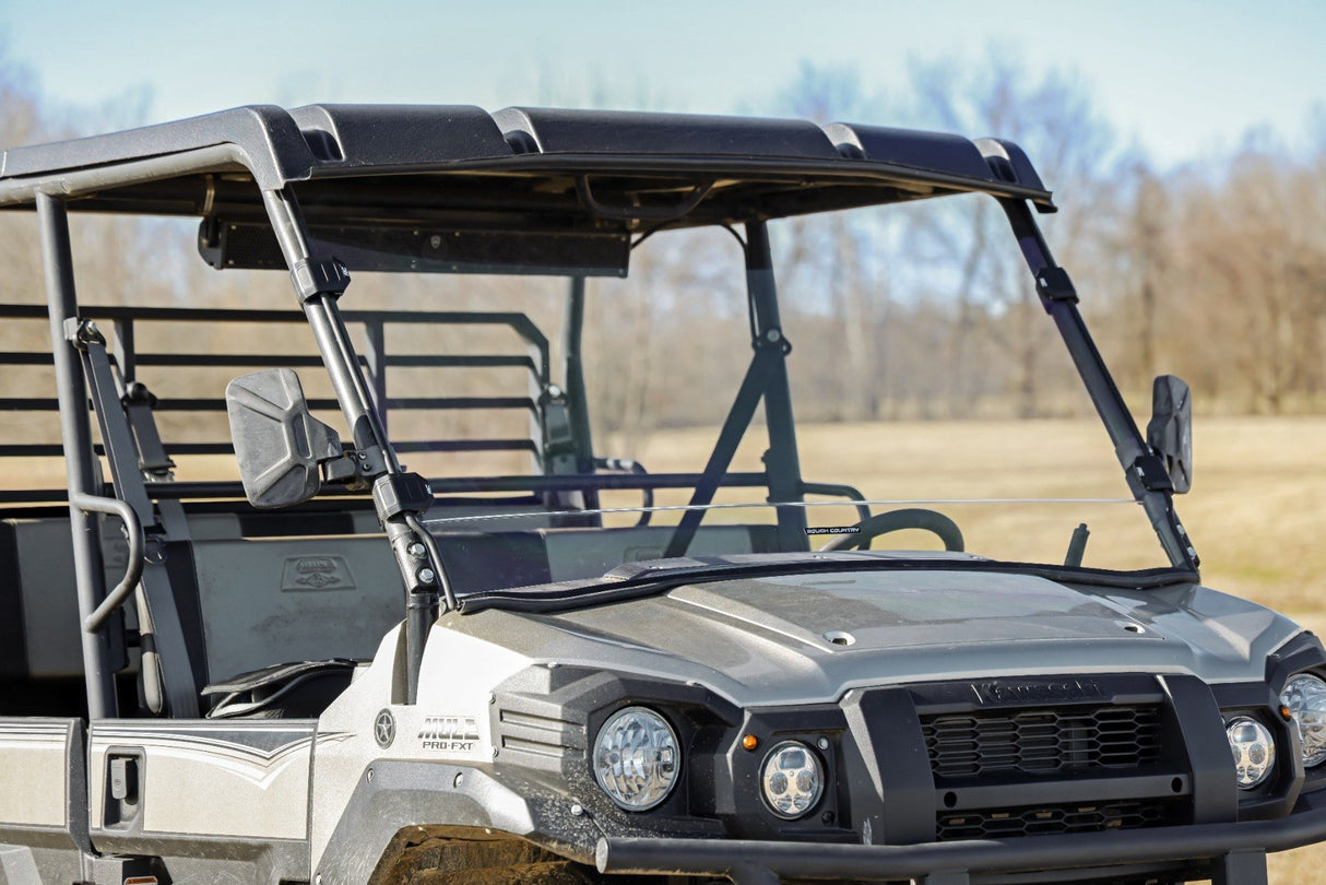 Full Windshield | Scratch Resistant | Kawasaki Mule