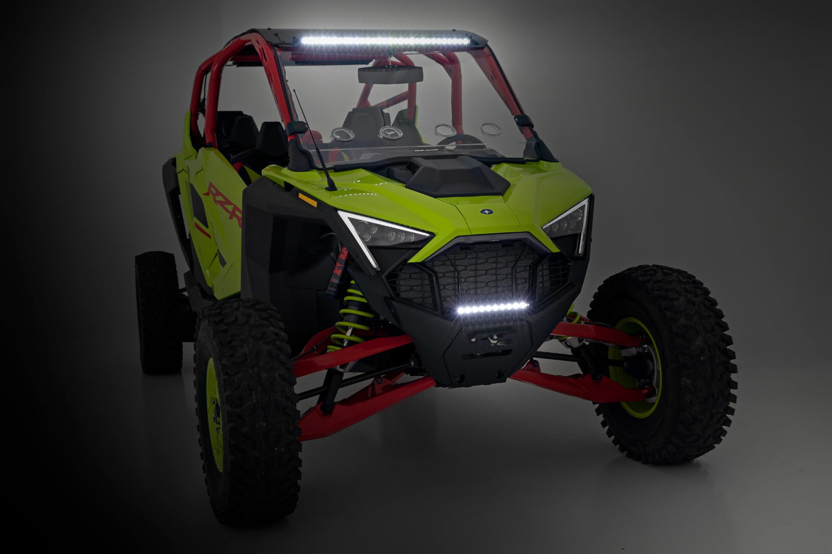 LED Light | Winch Mount | RS4500S | 10" Black Slimline | Polaris RZR Pro R