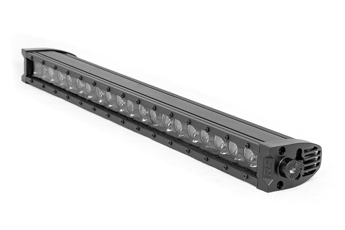 20 Inch Black Series LED Light Bar | Single Row | Cool White DRL