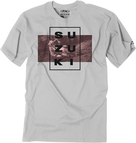 FACTORY EFFEX Suzuki Rider T-Shirt - Light Gray - Large 25-87404