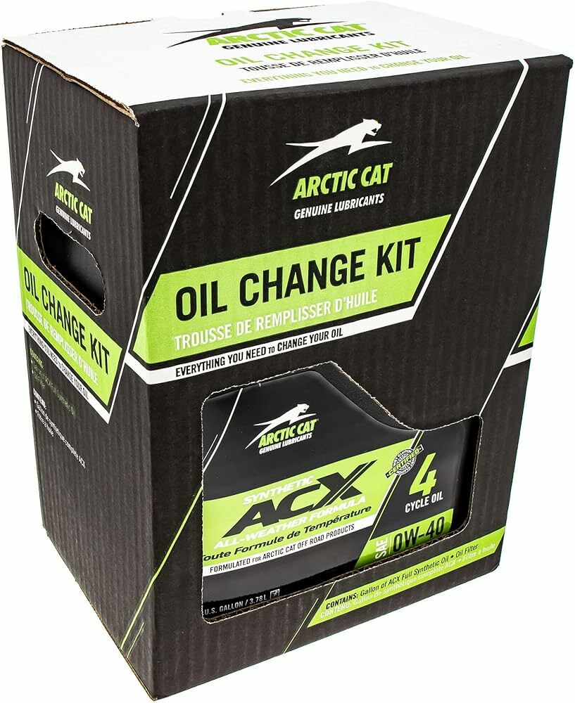 Arctic Cat 2436-847 ACX 0W-40 Synthetic Gallon Oil Change Kit for 18-20 Wildcat XX