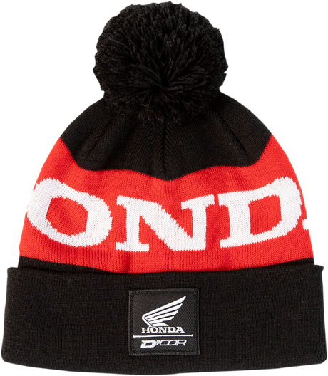 D'COR VISUALS Honda Stripe Beanie - Black/Red 70-129-1