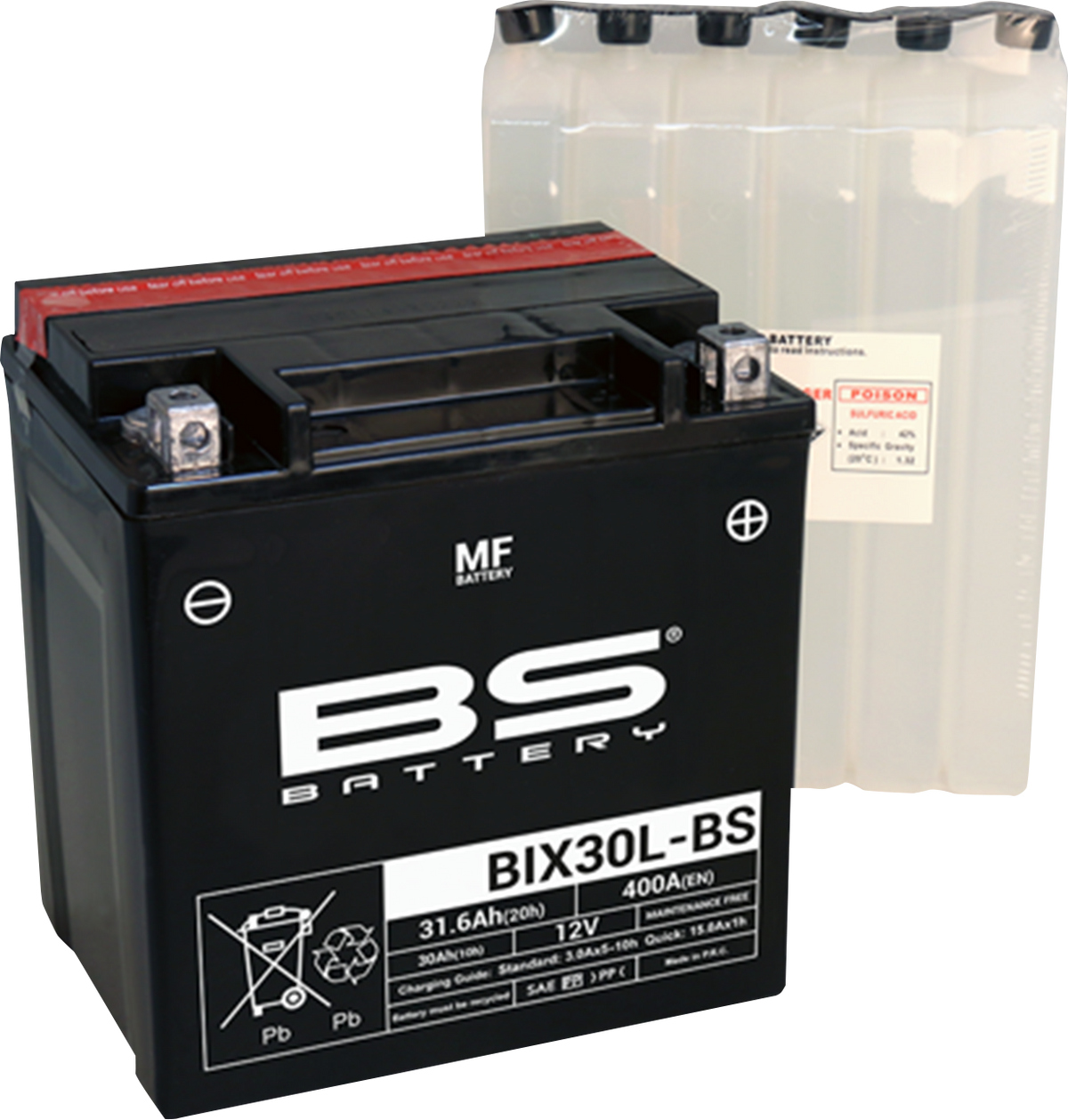 BS BATTERY Battery - BIX30L-BS (YIX) 300753