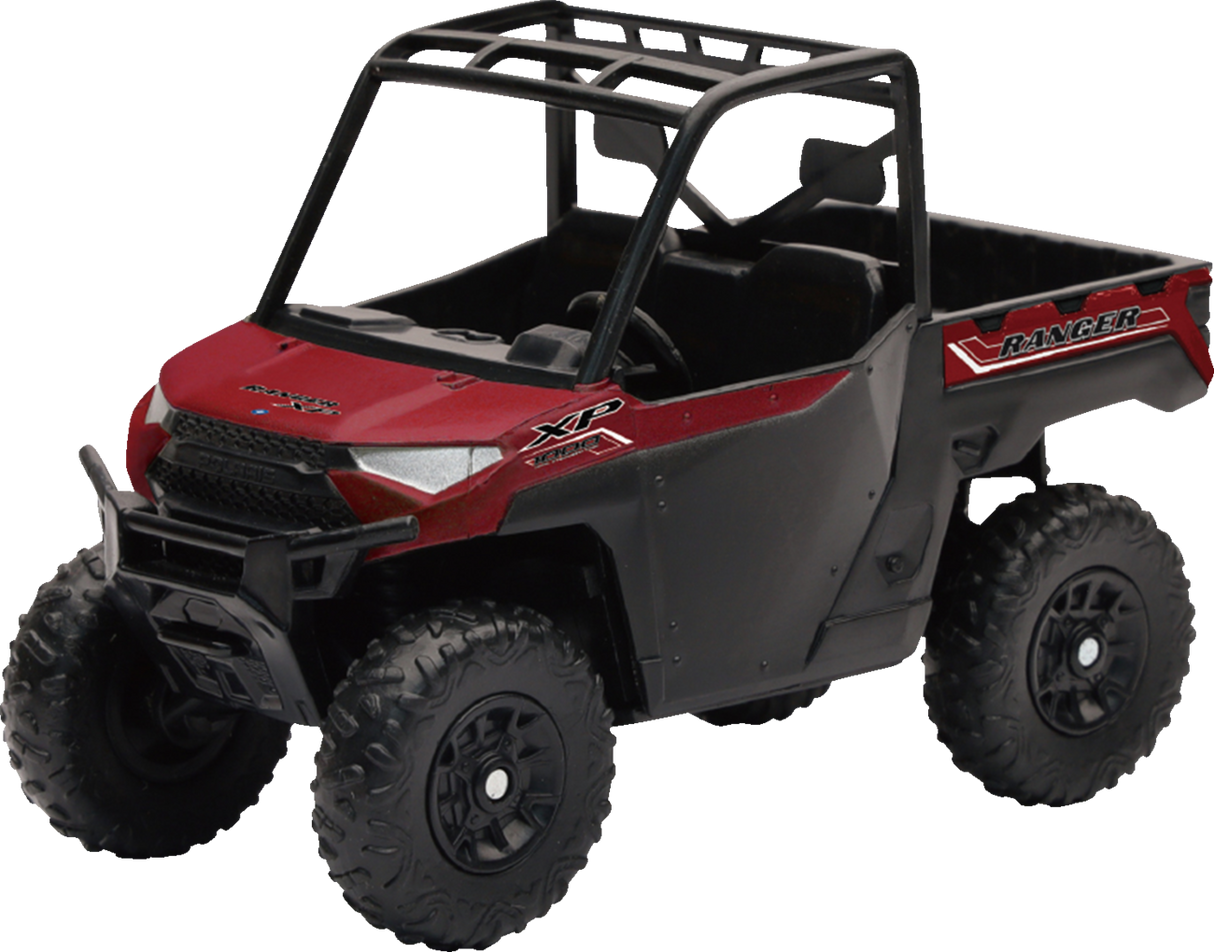 NEW RAY TOYS Mini Polaris Ranger XP1000 EPS - 1:18 Scale - Black/Red 07353A