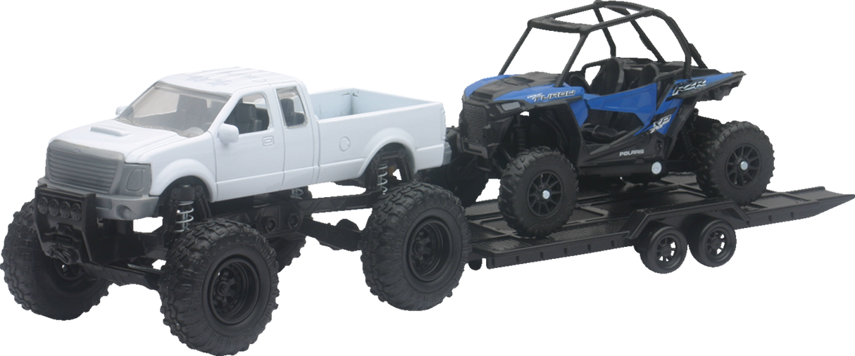 NEW RAY TOYS Pick Up w/ Polaris RZR XP1000 EPS - Black/White/Blue 50066