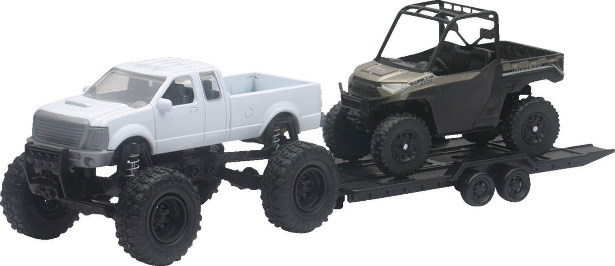 NEW RAY TOYS Pick Up w/ Polaris Ranger XP1000 EPS - Black/White/Red 50076A