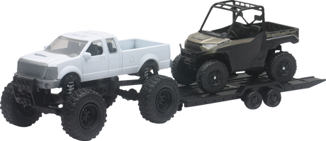 NEW RAY TOYS Pick Up w/ Polaris Ranger XP1000 EPS - Black/White/Red 50076A