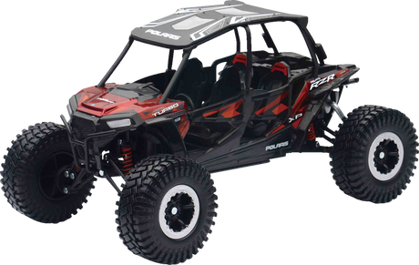 NEW RAY TOYS Polaris RZR XP 4 Turbo EPS Rock Crawler - 1:18 Scale - Titanium Metallic 57976B