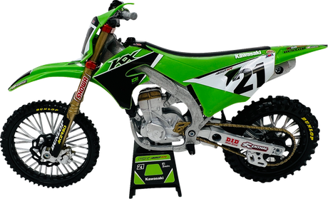 NEW RAY TOYS Kawasaki Team KX450F - Jason Anderson - 1:12 Scale - Green/Black 58413