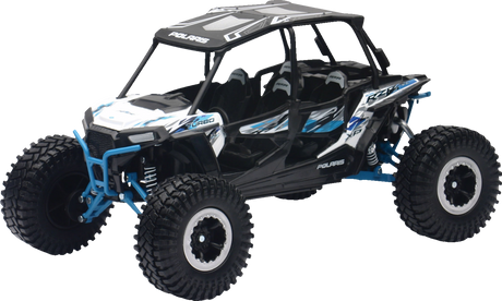 NEW RAY TOYS Polaris RZR XP 4 Turbo EPS Rock Crawler - 1:18 Scale - White Lightning 57976A