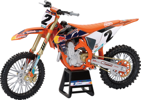 NEW RAY TOYS Red Bull KTM 450 SX-F - Cooper Webb - 1:12 Scale - Orange/Black/White 58353