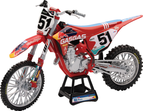 NEW RAY TOYS TLD Red Bull GasGas MC 450F Race Bike - Justin Barcia - 1:12 Scale - Red/Black/White 58303