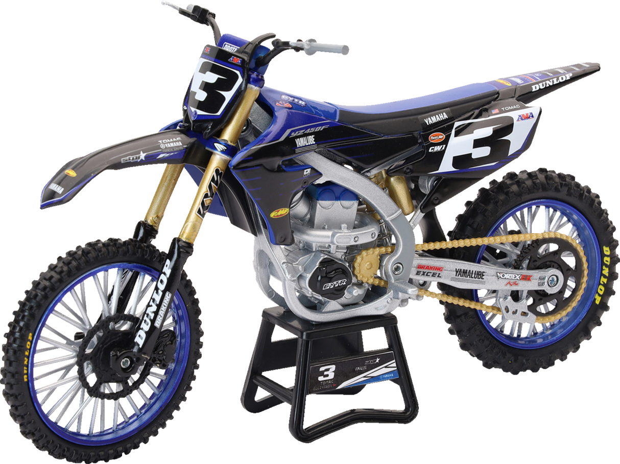 NEW RAY TOYS Yamaha Factory Race Team Bike - Eli Tomac - 1:12 Scale - Blue/Black 58323