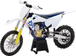 NEW RAY TOYS Husqvarna FC450 2019 Bike - 1:12 Scale - White/Blue/Black 58153