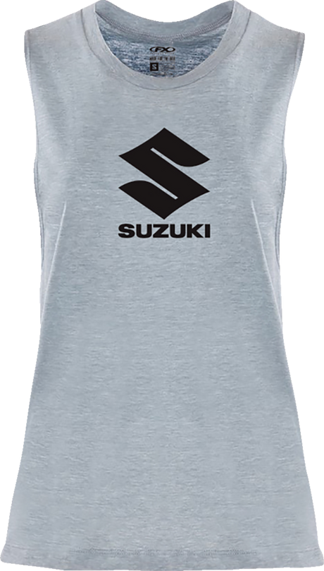 FACTORY EFFEX Women's Suzuki Idol Muscle Tank Top - Light Heather Blue - Large 27-87454
