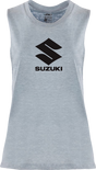 FACTORY EFFEX Women's Suzuki Idol Muscle Tank Top - Light Heather Blue - Large 27-87454