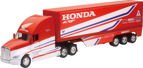 NEW RAY TOYS Kenworth HRC Honda Race Team Truck - 1:32 Scale - Red/White 10893
