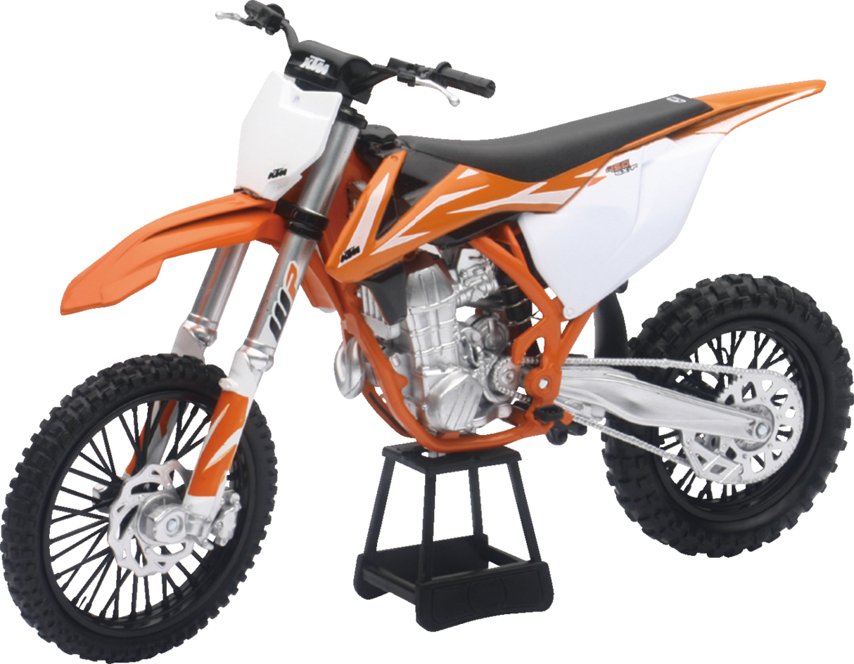 NEW RAY TOYS KTM 450 SX-F 2018 Dirt Bike - 1:10 Scale - Orange/Black/White 57943