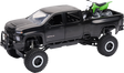 NEW RAY TOYS Chevrolet 3500HD Offroad Pick Up w/ Dirt Bike - 1:32 Scale - Black/Green SS-37596