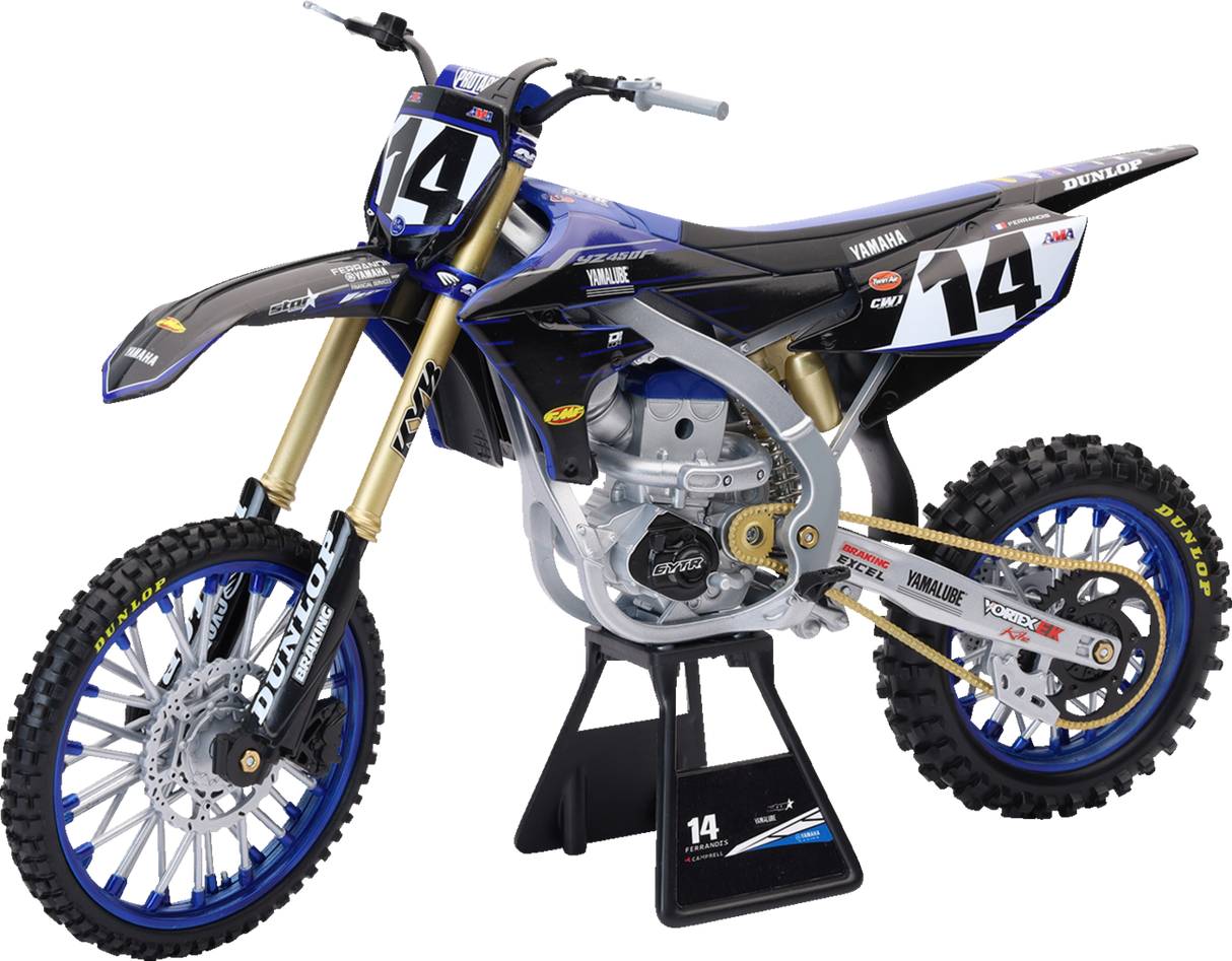 NEW RAY TOYS Yamaha Factory Race Team Bike - Dylan Ferrandis - 1:6 Scale - Black/Blue/Gold 49723