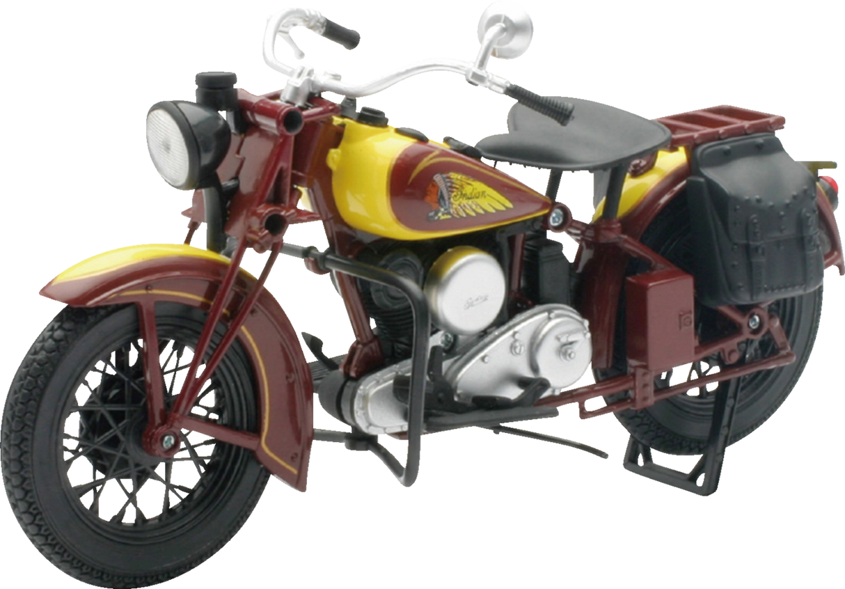 NEW RAY TOYS 1934 Indian Sport Scout - 1:12 Scale - Red/Yellow 42113