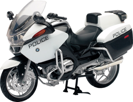 NEW RAY TOYS BMW R1200RT-P Police Bike - 1:12 Scale - Black/White 43153