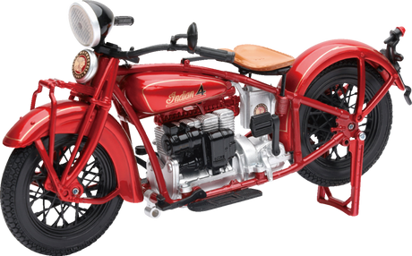 NEW RAY TOYS 1930 Indian 4 Bike - 1:12 Scale - Red 58223