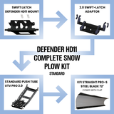 Can-Am Defender HD11 Snow Plow KFI Swift-Latch with Pro-S Blade Standard
