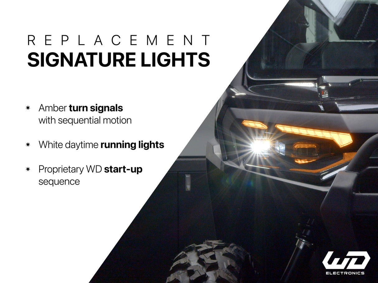 2026+ Can-Am Defender HD11 Signal Pro Turn Signal Kit with Replacement Signature Lights
