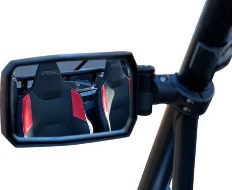 SEIZMIK Mirrors - Trailrider - Side View - Rectangle - Black - 1.75"/2" ROPS - Pair 56-18113