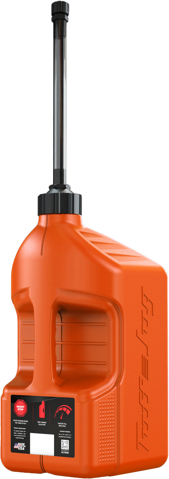 Utility Container Orange W/ Autostop Spout 5 Gal