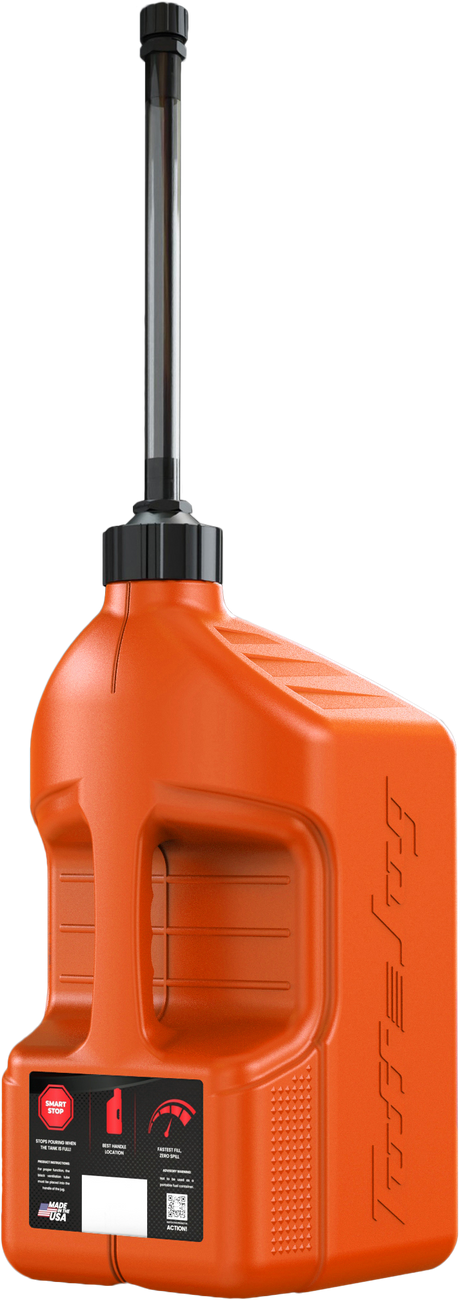 Utility Container Orange W/ Autostop Spout 5 Gal