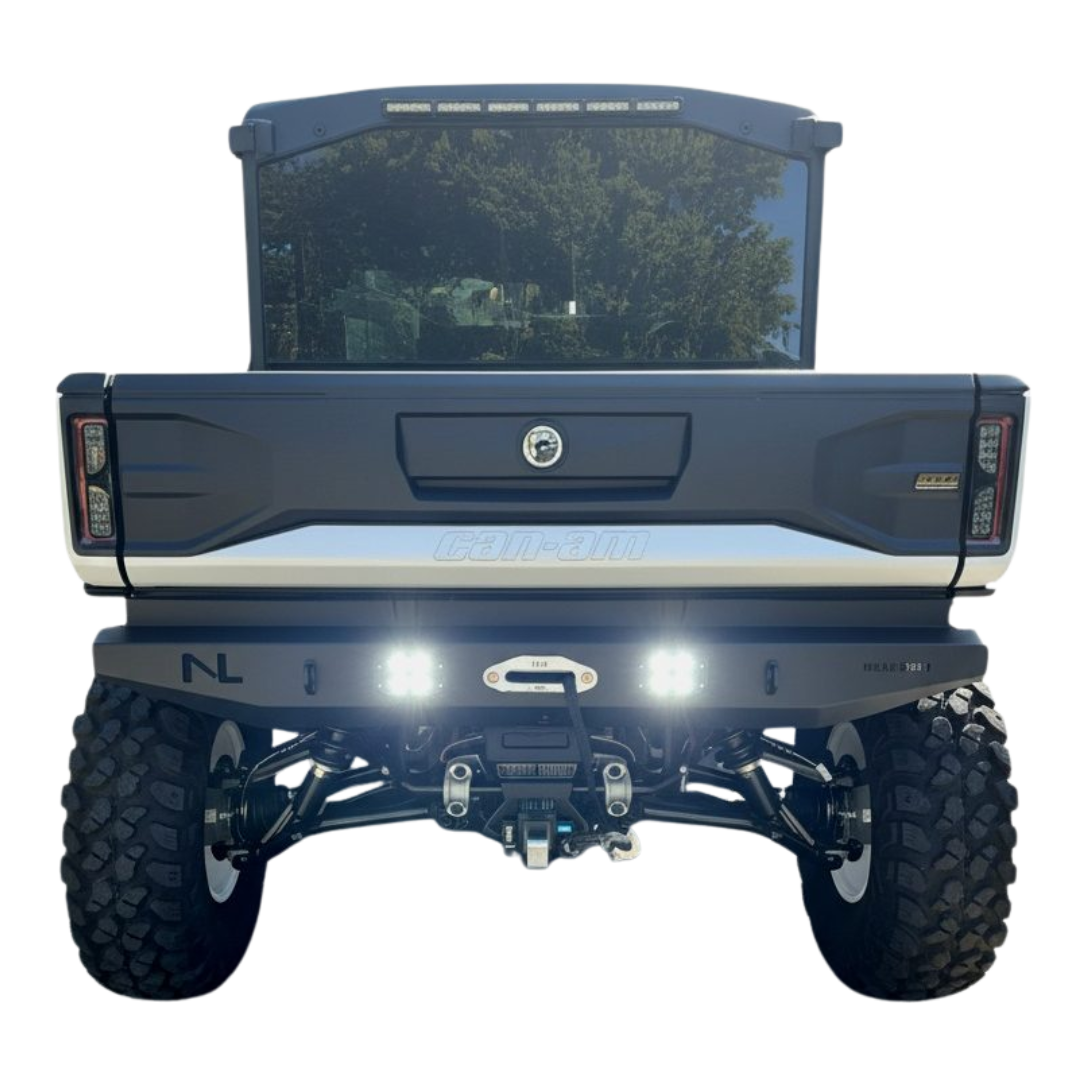 Can-Am Defender HD11 Rear Winch Bumper – with LED Lights & Tow Hooks