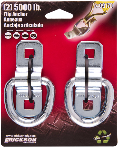 ERICKSON Flip-Style Anchor Rings - 5000 lb-Rated 09170