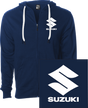 FACTORY EFFEX Suzuki Icon Zip-Up Hoodie - Navy - Large 28-88454