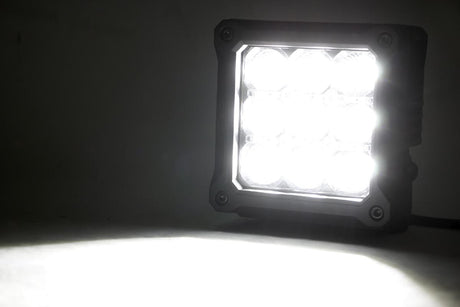 4 Inch Chrome Series LED Light Pods | Square | White DRL | Pair