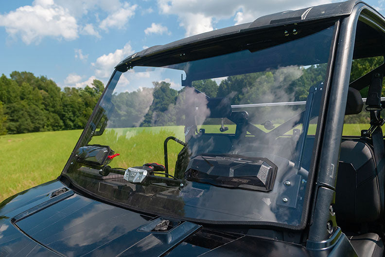 Flip-Up Vented Windshield (Scratch Resistant Polycarbonate) — Polaris Midsize Size Pro-Fit Ranger