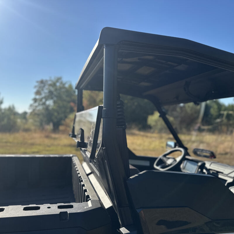 Hard Rear Folding Windshield (UV Resistant Polycarbonate) — Kawasaki Ridge