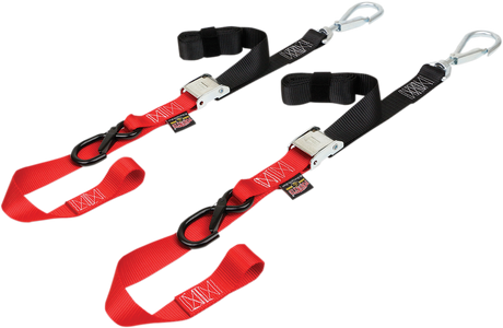 POWERTYE MFG. Cam Tie-Down - 1.5" - Black/Red 29621-SB