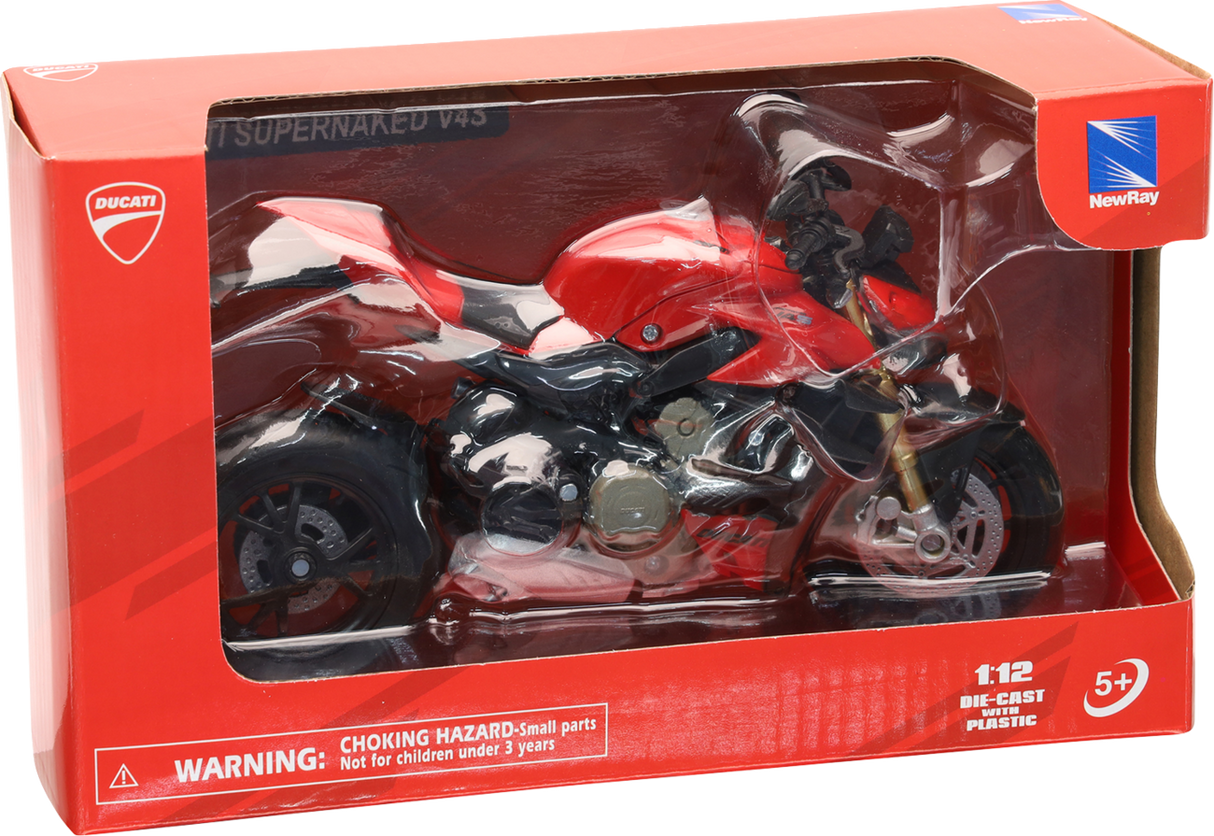 NEW RAY TOYS Ducati Streetfighter V4 - 1:12 Scale - Black/Red 58273
