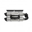 Dual Stacked Slip On System W/ Performance Muffler Blk Tip