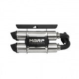 Dual Stacked Slip On System W/ Performance Muffler Blk Tip