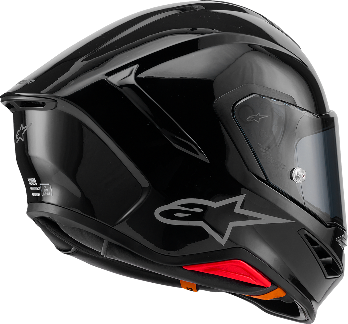 ALPINESTARS Supertech R7 Helmet - 22.06 - Solid - Gloss Black - XS 8202126-1180-XS