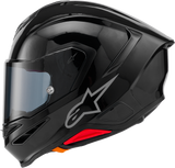 ALPINESTARS Supertech R7 Helmet - 22.06 - Solid - Gloss Black - XS 8202126-1180-XS