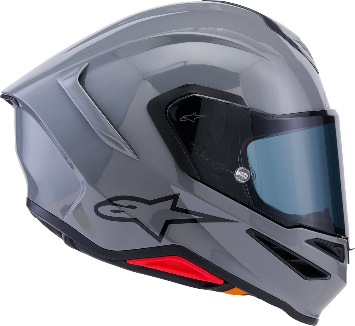 ALPINESTARS Supertech R7 Helmet - 22.06 - Solid - Gloss Gray - Medium 8202126-1635-M